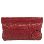 Red Leather Dior Clutch