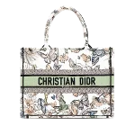 White Canvas Dior Book Tote