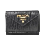 Black Leather Prada Wallet