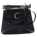 Black Leather Chloé Shoulder Bag