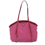 Pink Canvas Prada Tote