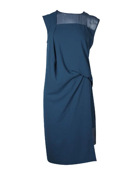 Blue Polyester Helmut Lang Dress
