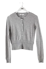 Grey Wool Sandro Cardigan