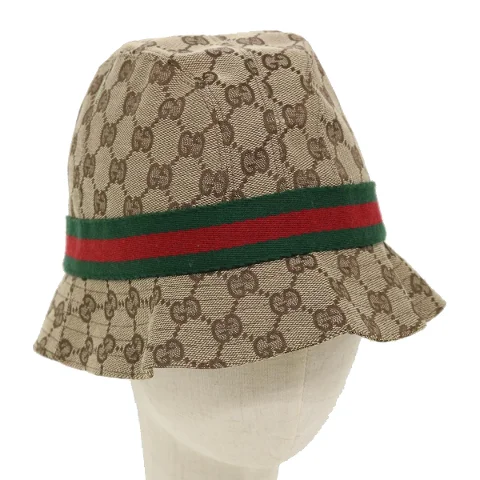 Beige Canvas Gucci Hat