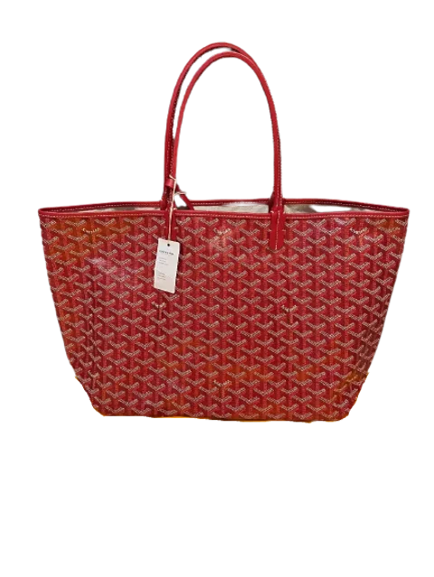 Red Coated Canvas Goyard St Louis Tote