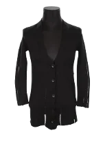 Black Wool Maje Vest