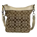 Beige Canvas Coach Benett Crossbody Bag