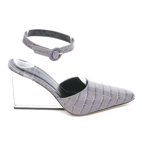 Grey Leather By Far Sandals