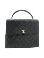 Black Leather Chanel Handbag