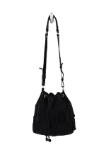 Black Suede Sézane Shoulder Bag