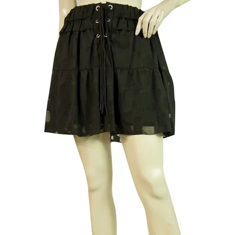 Black Fabric Iro Skirt