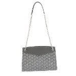 Grey Leather Goyard Shoulder Bag