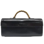 Black Leather Loewe Handbag