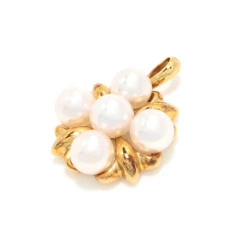 Gold Pearl Mikimoto Necklace
