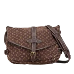 Brown Canvas Louis Vuitton Saumur