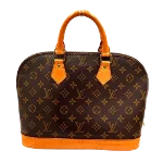 Brown Fabric Louis Vuitton Alma