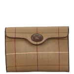 Beige Canvas Burberry Clutch