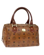 Brown Leather MCM Boston Bag