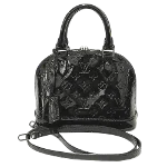 Black Leather Louis Vuitton Alma