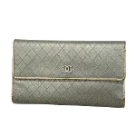 Grey Leather Chanel Wallet