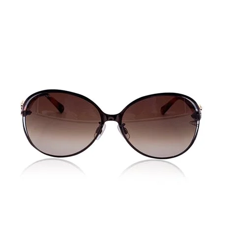Brown Metal Swaroski Sunglasses