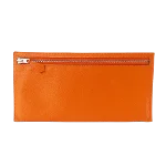 Orange Leather Hermès Pouch