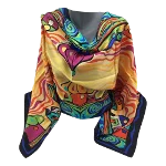 Multicolor Silk Designers Remix Scarf