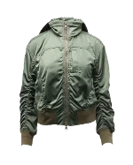 Green Polyester Vince Jacket