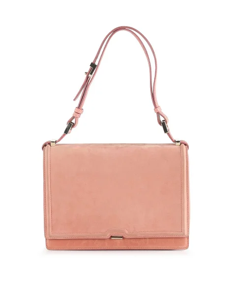 Pink Suede Victoria Beckham Shoulder Bag