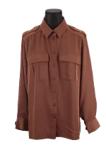 Brown Polyester Gestuz Top