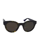 Brown Plastic Gucci Sunglasses