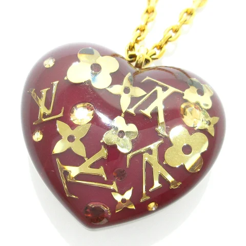 Red Metal Louis Vuitton Necklace