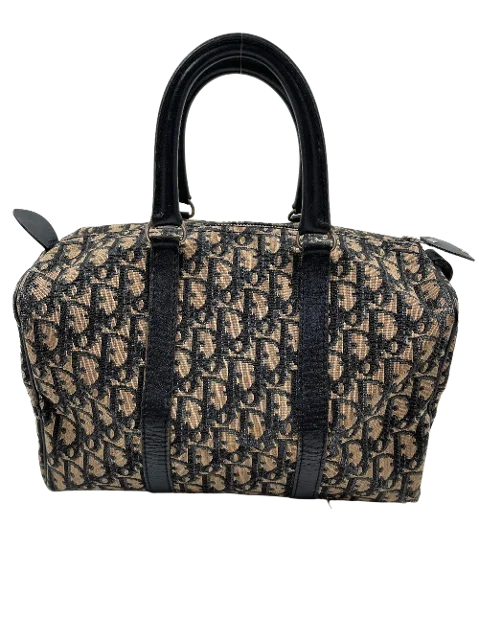 Black Canvas Dior Bowling Bag