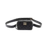 Black Fabric Miu Miu Crossbody Bag