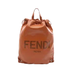 Brown Leather Fendi Backpack