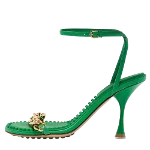 Green Leather Bottega Veneta Sandals