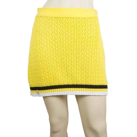 Yellow Cotton Philipp Plein Skirt