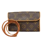 Brown Canvas Louis Vuitton Florentine Pochette