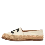 Beige Leather Chanel Espadrilles