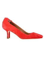 Red Suede Tory Burch Heels