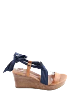 Blue Fabric UGG Sandals