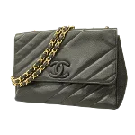 Black Leather Chanel Timeless