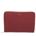 Red Leather DKNY Clutch