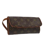 Brown Canvas Louis Vuitton Twin Pochette