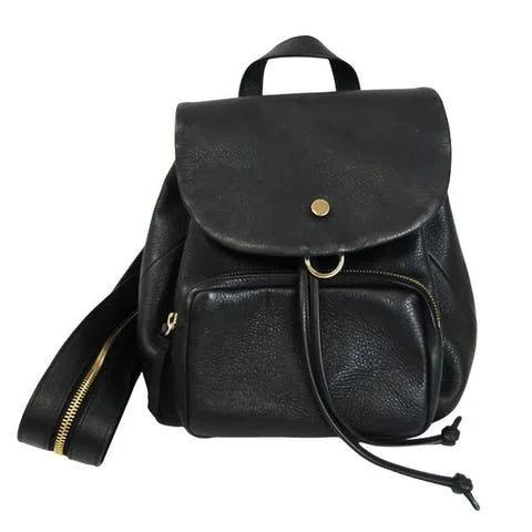 Black Leather Jimmy Choo Backpack