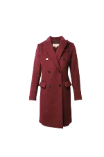 Burgundy Wool Michael Kors Coat