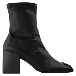 Black Leather Courrèges Boots