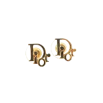 Gold Metal Dior Earrings