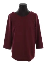 Burgundy Polyester Sézane Top