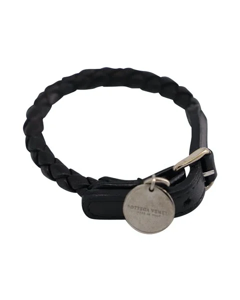 Black Leather Bottega Veneta Bracelet